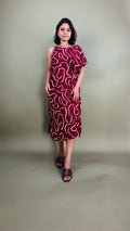 Abstract Swirl Asymmetric Dress
