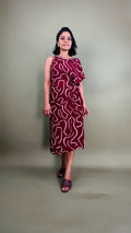 Abstract Swirl Asymmetric Dress