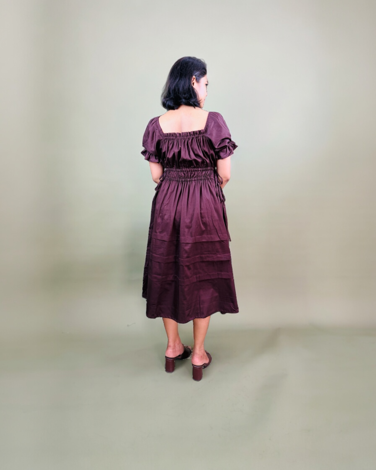 Plum Reverie Midi Dress