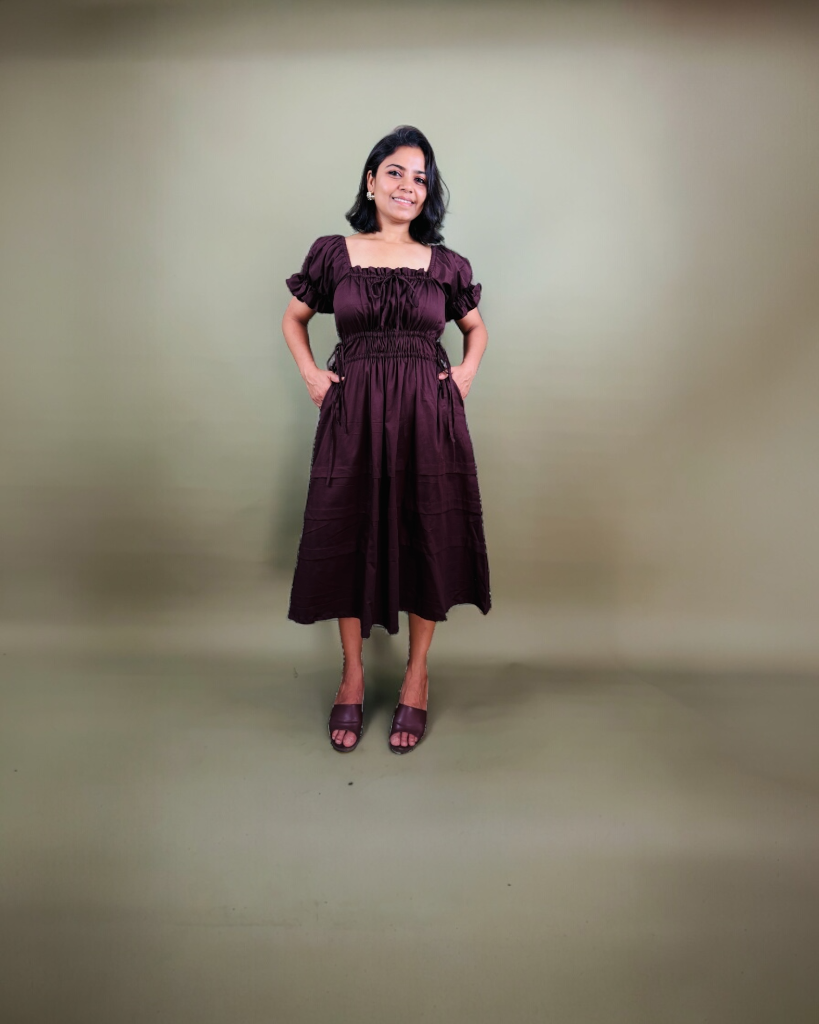 Plum Reverie Midi Dress