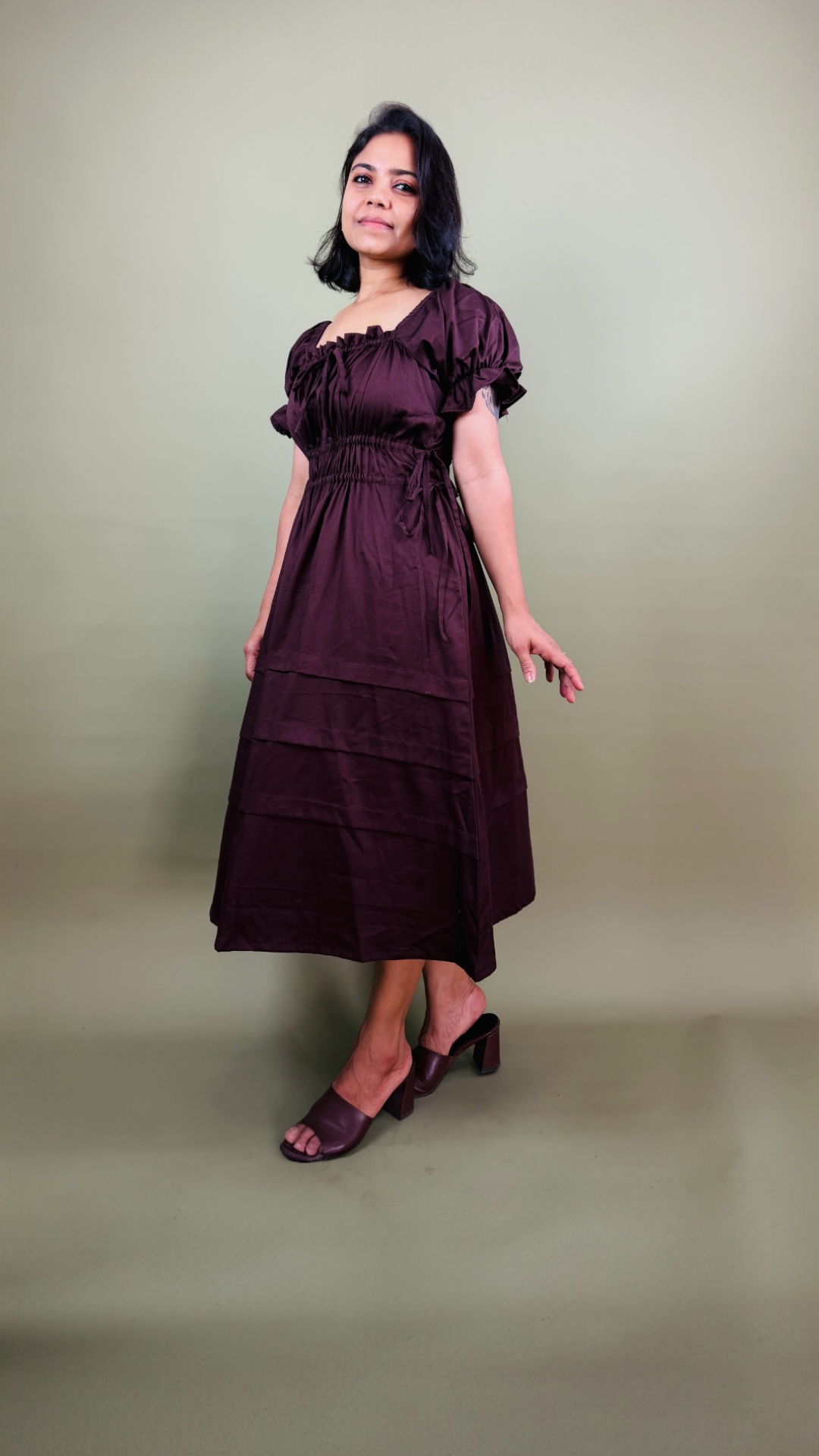 Plum Reverie Midi Dress