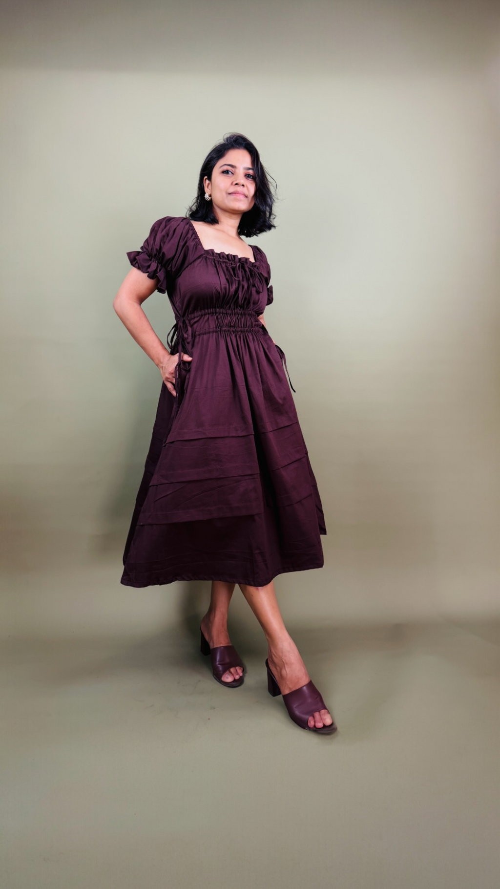 Plum Reverie Midi Dress