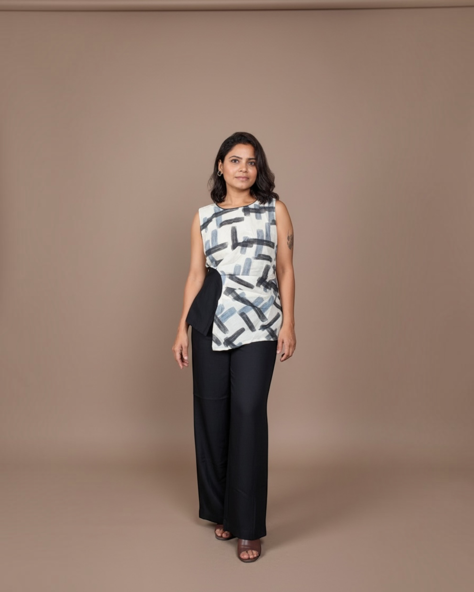 Abstract brushstroke co-ord set - front view