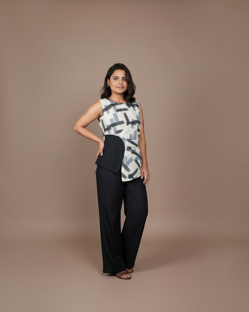 Abstract brushstroke co-ord set - side view