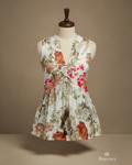 Floral Tie-Front Sleeveless Top