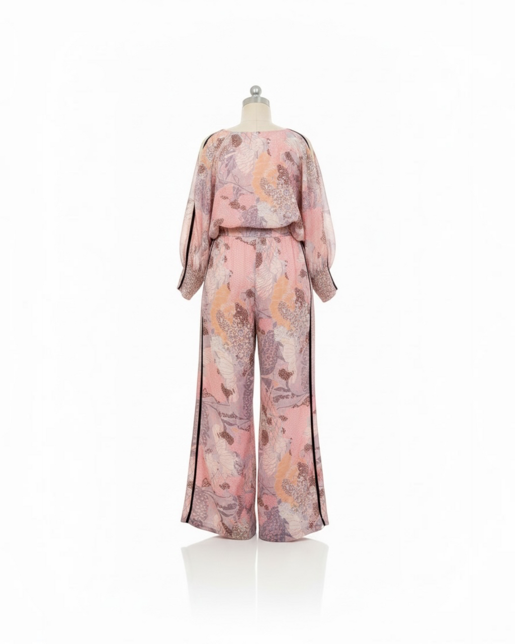 Blush Pink Floral Chiffon Co-ord Set