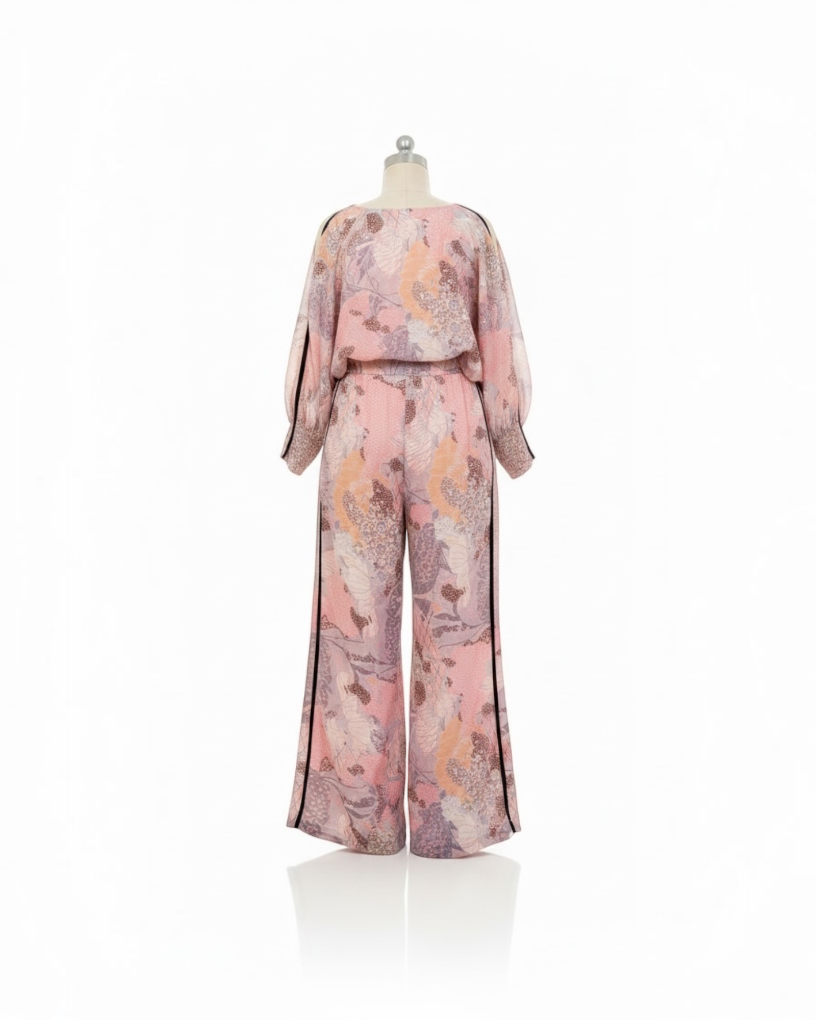 Blush Pink Floral Chiffon Co-ord Set