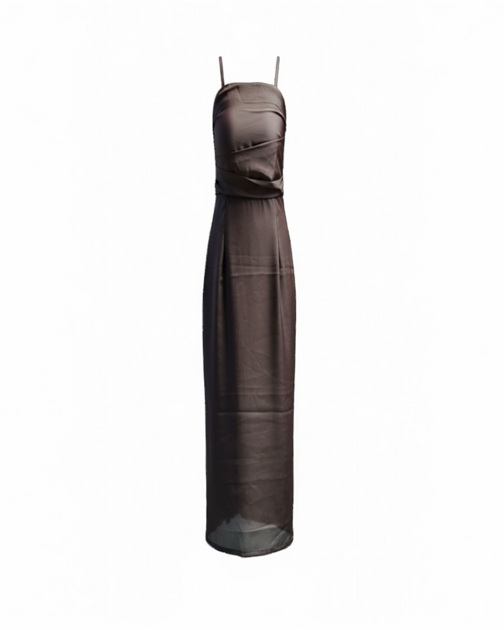 Mocha Satin Slip Dress